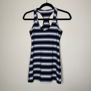 Lululemon CRB racerback tank top black white stripe no size tag see measurements